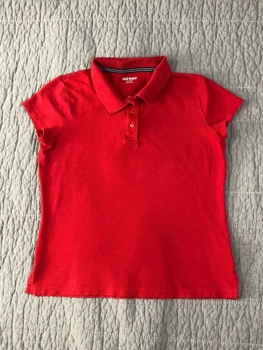 4/$15 Old Navy Polo Shirt Girl XL 14/16 Red Classic Preppy School Casual